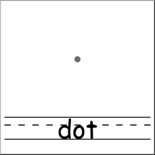 Clip Art: Shapes: Dot Grayscale Labeled