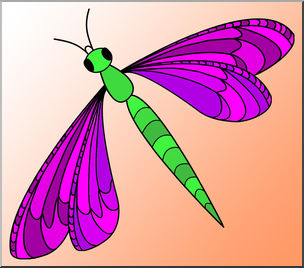Clip Art: Insects: Dragonfly Color