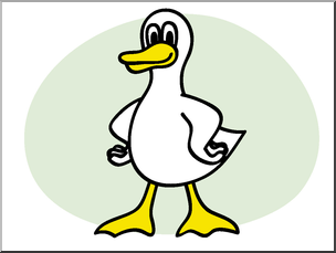 Clip Art: Basic Words: Duck Color Unlabeled