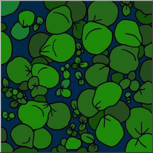 Clip Art: Plants: Duckweed Color