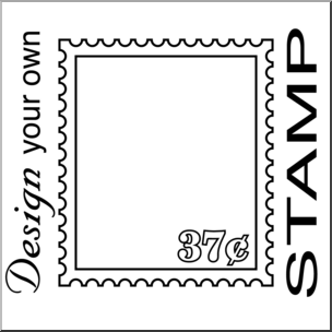 Clip Art: DYO Stamp B&W