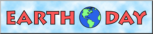Clip Art: Earth Day Banner 1 Color 1