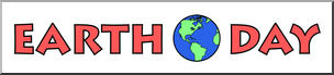 Clip Art: Earth Day Banner 1 Color 2