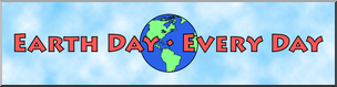 Clip Art: Earth Day Banner 2 Color 1