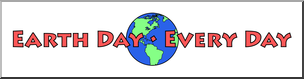 Clip Art: Earth Day Banner 2 Color 2
