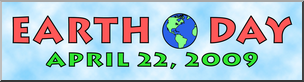 Clip Art: Earth Day Banner 3 Color 1