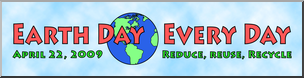 Clip Art: Earth Day Banner 4 Color 1