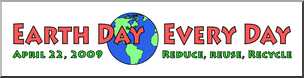 Clip Art: Earth Day Banner 4 Color 2