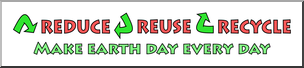 Clip Art: Earth Day Banner 6 Color 2