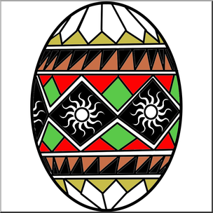 Clip Art: Easter Egg 3 Color