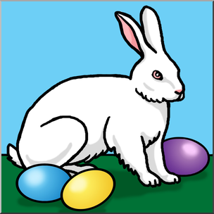 Clip Art: Easter Rabbit Color
