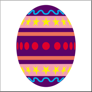 Clip Art: Easter Egg 1 Color