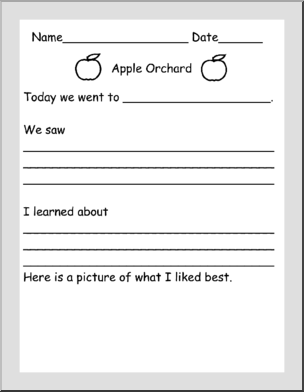 Field Trip – Apple Orchard (primary/elem) Report Form