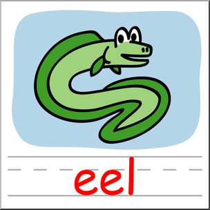 Clip Art: Basic Words: -eel Phonics: Eel Color