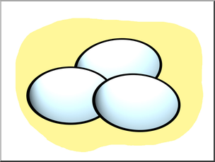 Clip Art: Basic Words: Eggs Color Unlabeled