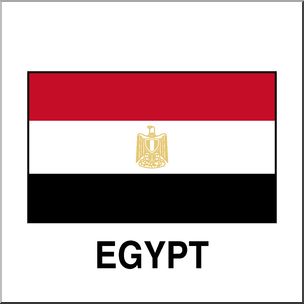 Clip Art: Flags: Egypt Color