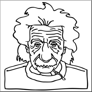 Clip Art: Science: Einstein B&W
