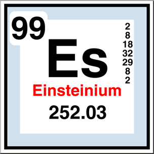Clip Art: Elements: Einsteinium Color