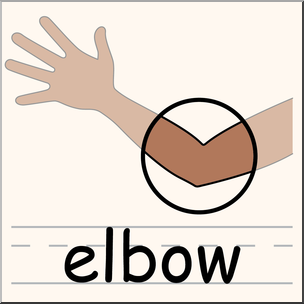Clip Art: Parts of the Body: Elbow Color