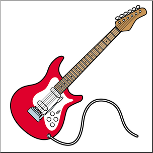 Clip Art: Electric Guitar Color