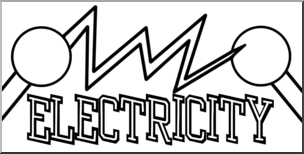 Clip Art: Electricity B&W