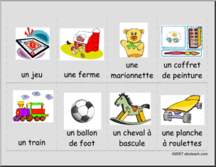 French: Association de vocabulaire des jouets