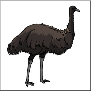 Clip Art: Emu Color 2