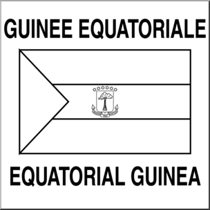 Clip Art: Flags: Equatorial Guinea B&W