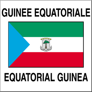 Clip Art: Flags: Equatorial Guinea Color