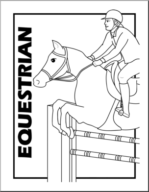 Clip Art: Equestrian B&W