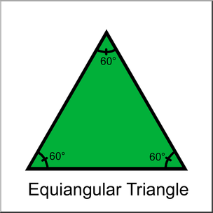 Clip Art: Shapes: Triangle: Equiangular Color Labeled
