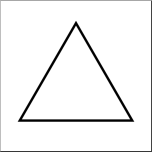 Clip Art: Shapes: Triangle: Equilateral B&W Unlabeled