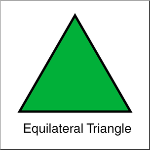 Clip Art: Shapes: Triangle: Equilateral Color Labeled