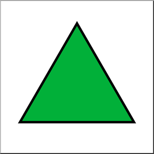 Clip Art: Shapes: Triangle: Equilateral Color Unlabeled