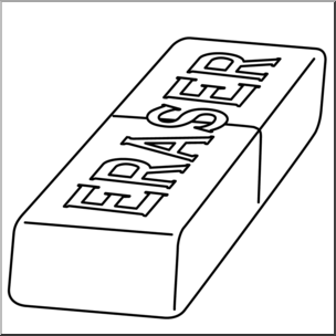 Clip Art: Eraser 1 B&W