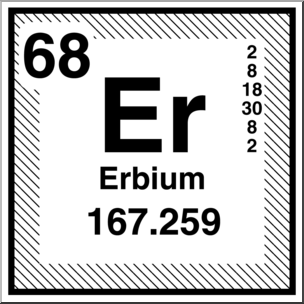 Clip Art: Elements: Erbium B&W