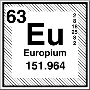 Clip Art: Elements: Europium B&W
