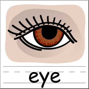 Clip Art: Basic Words: Eye Color Labeled