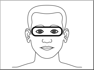 Clip Art: Parts of the Body: Eyes B&W Unlabeled