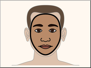Clip Art: Parts of the Body: Face Color Unlabeled