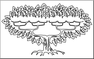 Clip Art: Family Tree 1 B&W