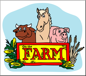 Clip Art: Farm Graphic Color 1