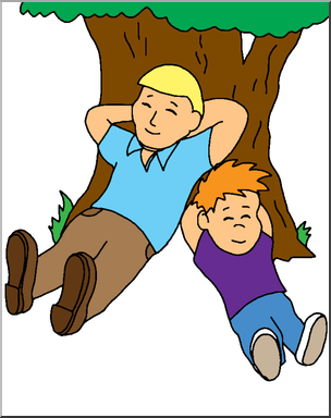 Clip Art: Family: Father and Son Color