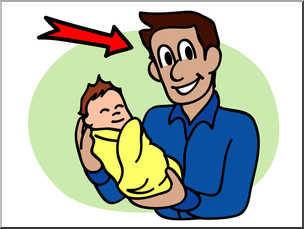 Clip Art: Basic Words: Father Color Unlabeled