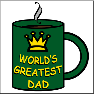 Clip Art: Happy Father’s Day Mug Color