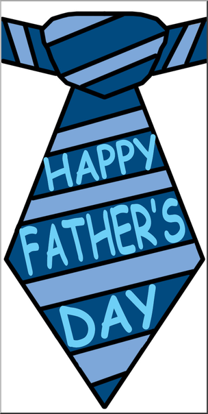 Clip Art: Happy Father’s Day Tie Color