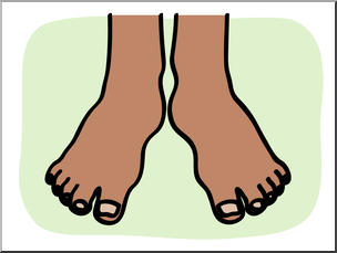 Clip Art: Basic Words: Feet Color Unlabeled