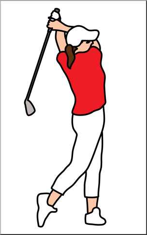 Clip Art: Golfer Color