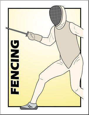 Clip Art: Fencing Color