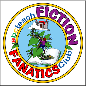 Clip Art: Fiction Fanatics Club Logo 2 Color